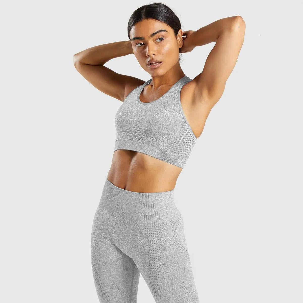 Seamless Yoga Fitness Set with Sports Bra