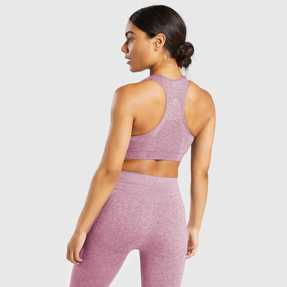 Seamless Yoga Fitness Set with Sports Bra